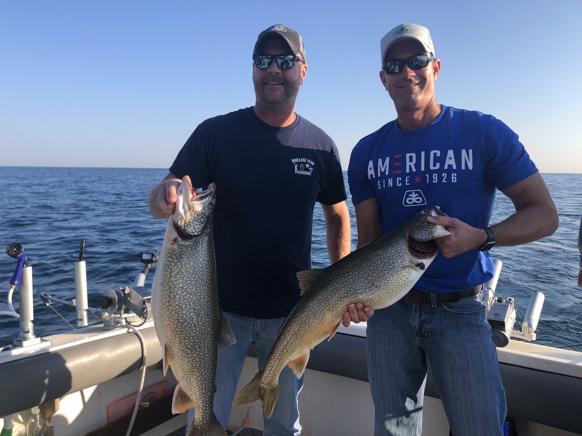 Some days you just have to go fishing. 🎣 This guy and I started <a href="/PioneerSeeds/">Pioneer Seeds U.S.</a> 20 years ago about a month apart. Happy to work by his side today and enjoyed landing these fish together at the same time. #americasince1926 with