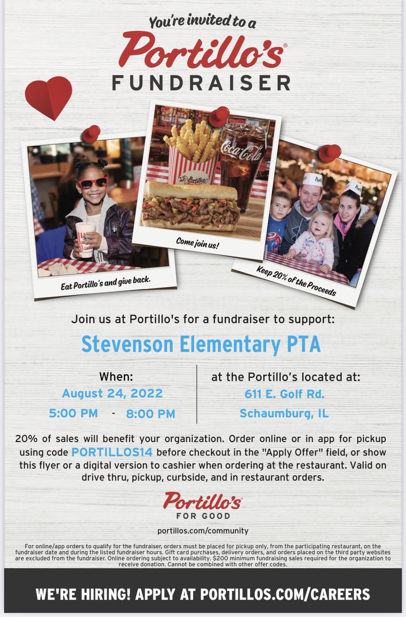 StevensonPTA54's tweet photo. Can’t wait to see you for dinner tonight! #HaveFunDoGood #BeStevenson https://t.co/rgG8XFgokH