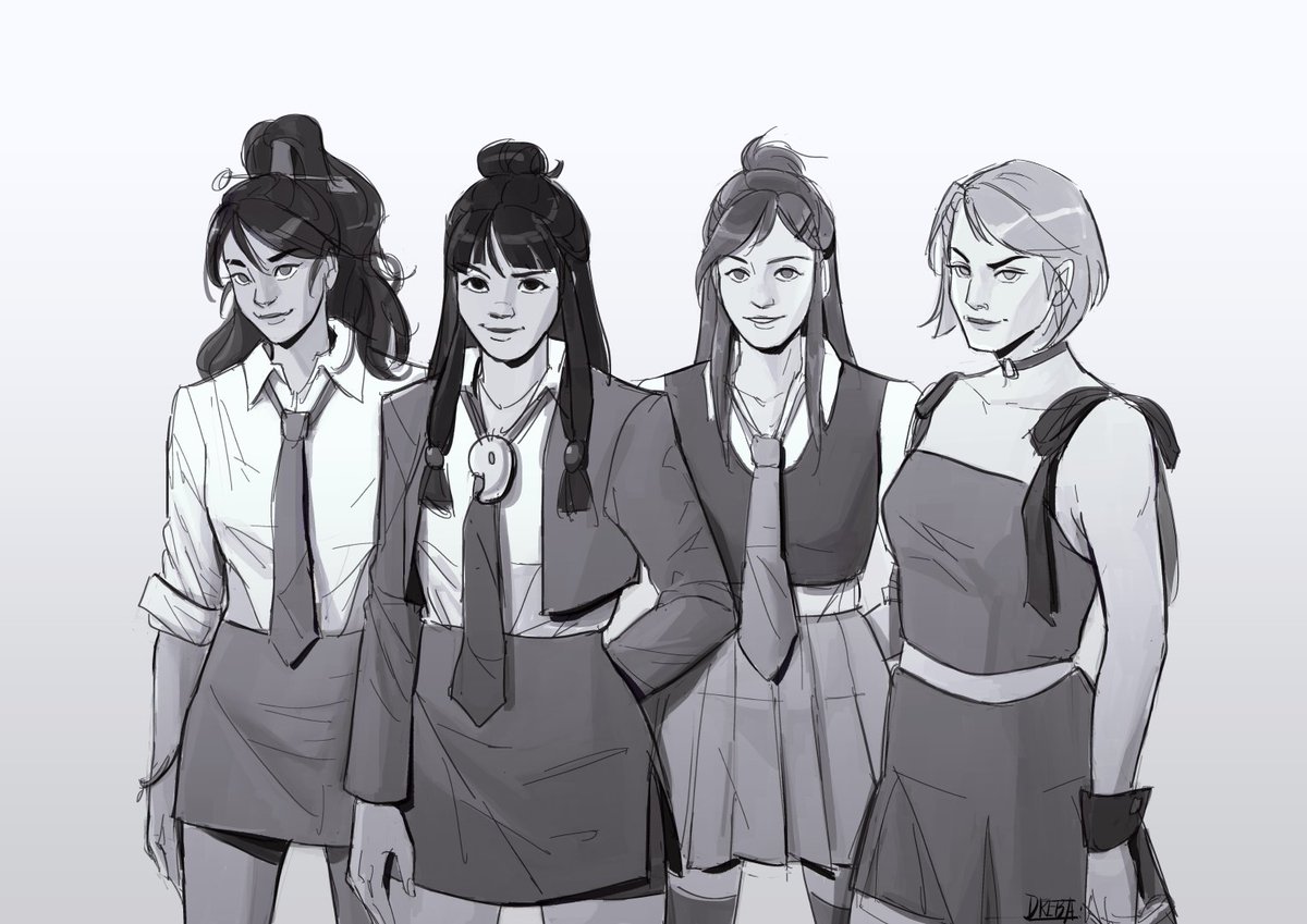 「aa girls but they're a cool girlgroup #a」|drebaのイラスト