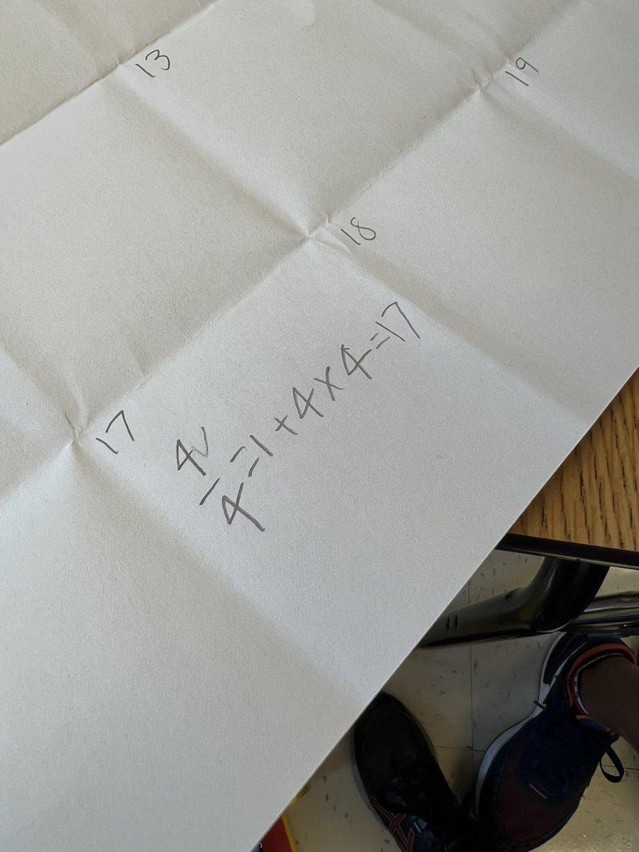 Westbriar_AAP's tweet photo. #math #Maths #productivestruggle #4fours #four4s @joboaler https://t.co/YPz8bNt2dR