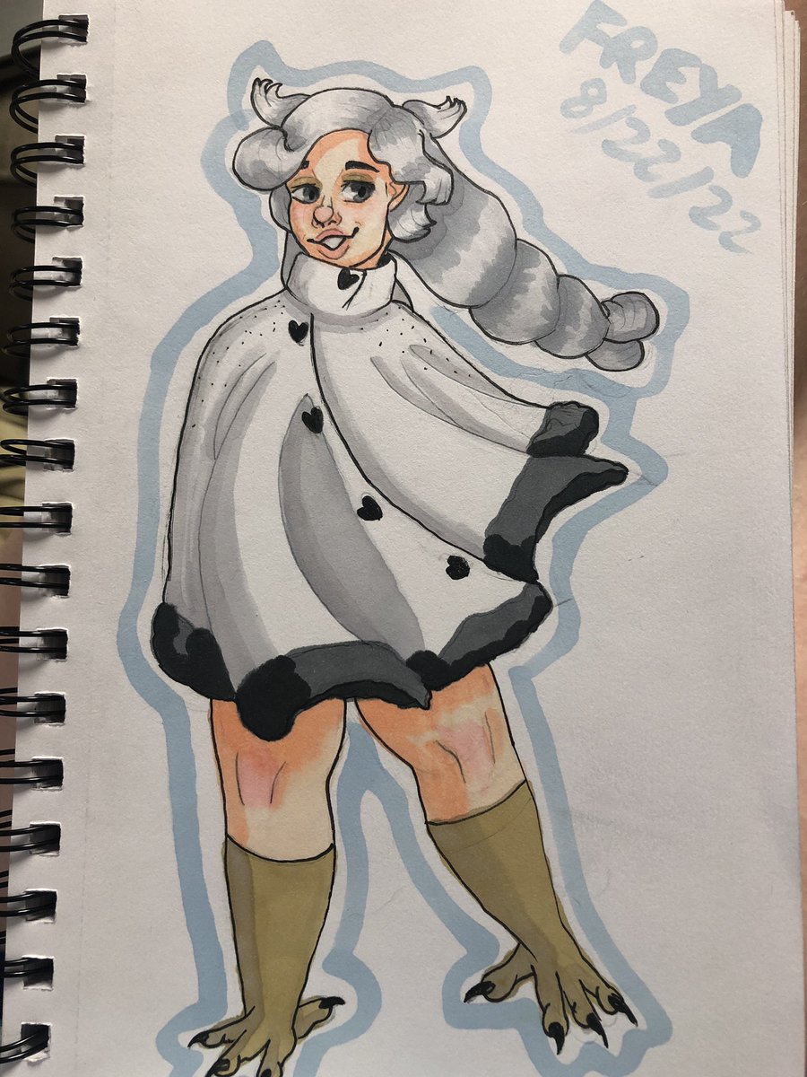 Wait0W's tweet image. Freya from the game #calico