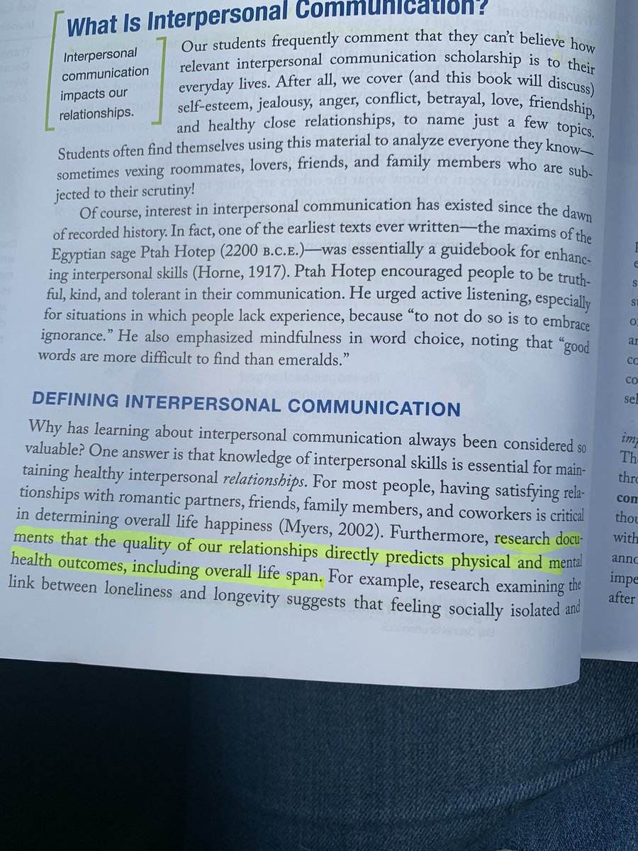 McErin2006's tweet photo. Today’s #phdlearning brings a much needed reminder that our relationships affect our mental and physical well being. Be intentional about who and how you pour into #interpersonal relationships. #phdlife https://t.co/s1q84NRBtd