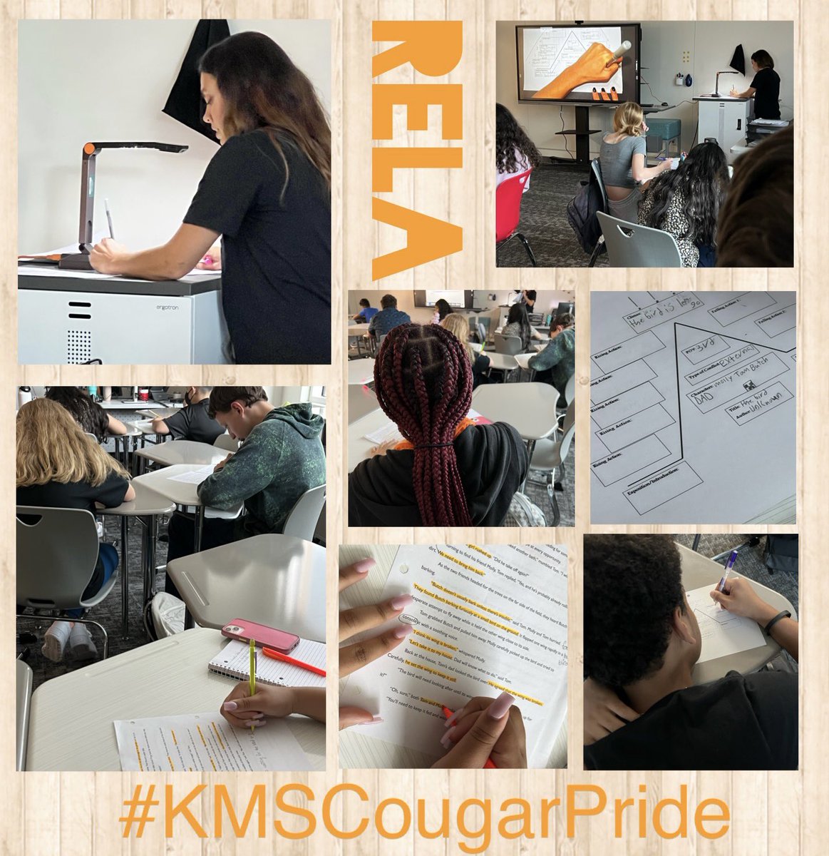 sunshinescardi's tweet photo. PLOT TWiST - Our 8th grade RELA classes @ShelbieHall1 @sunshinescardi work on PLOT Diagrams & Annotating a short story!โ๏ธ #KMSCougarPride #PlotDiagram https://t.co/vvSSLdOdto