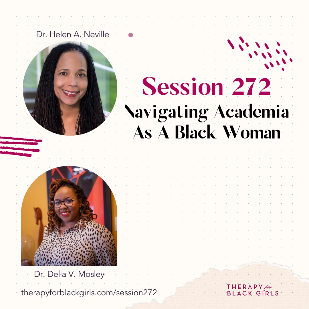 dr. della is naming herself (she/they) (@dellavmosley) on Twitter photo I am so honored I got to be in convo w/ <a href="/hellodrjoy/">Dr. Joy</a> & <a href="/HelenNeville12/">Helen Neville</a> about being Black in academia, what wellness looks like inside of it, and how we are co-creating spaces for more healing both in and BEYOND the university on <a href="/therapy4bgirls/">Therapy for Black Girls</a> check it out therapyforblackgirls.com/2022/08/24/ses… I am so honored I got to be in convo w/ <a href="/hellodrjoy/">Dr. Joy</a> & <a href="/HelenNeville12/">Helen Neville</a> about being Black in academia, what wellness looks like inside of it, and how we are co-creating spaces for more healing both in and BEYOND the university on <a href="/therapy4bgirls/">Therapy for Black Girls</a> check it out therapyforblackgirls.com/2022/08/24/ses…