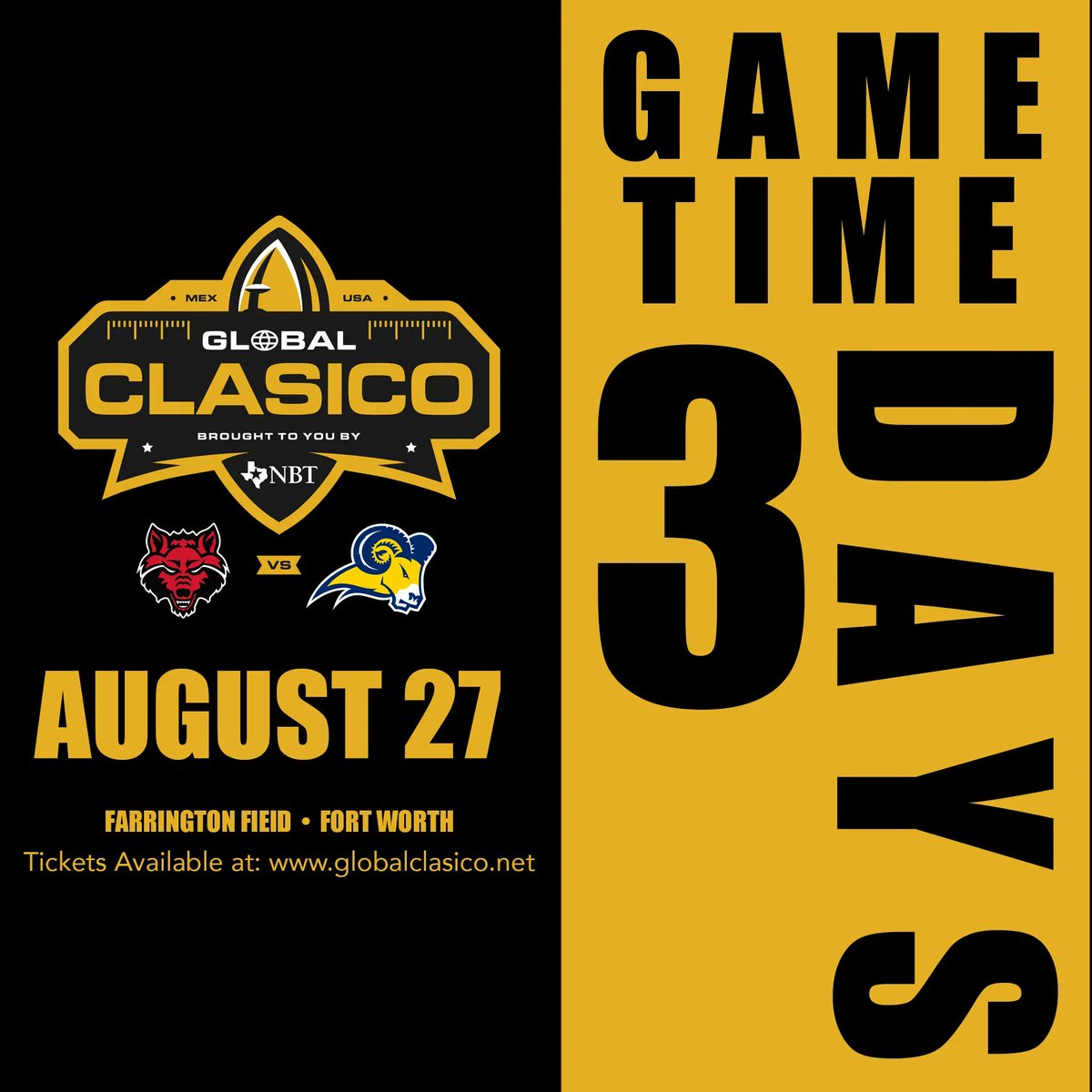 Countdown to Go Time! The coaches are finalizing the roasters, reviewing the plays and tweaking their strategies. 72 hours out. It's crunch time! #football #GobalClasico #footballamericano #TEXvsASUQC #USAvsMex <a href="/txwesfootball/">TxWes Football</a> <a href="/astateredwolves/">Arkansas State Red Wolves Athletics</a> <a href="/coachtajonar/">Antonio Tajonar</a> <a href="/coachjptxwes/">Joe Prud'homme</a>
