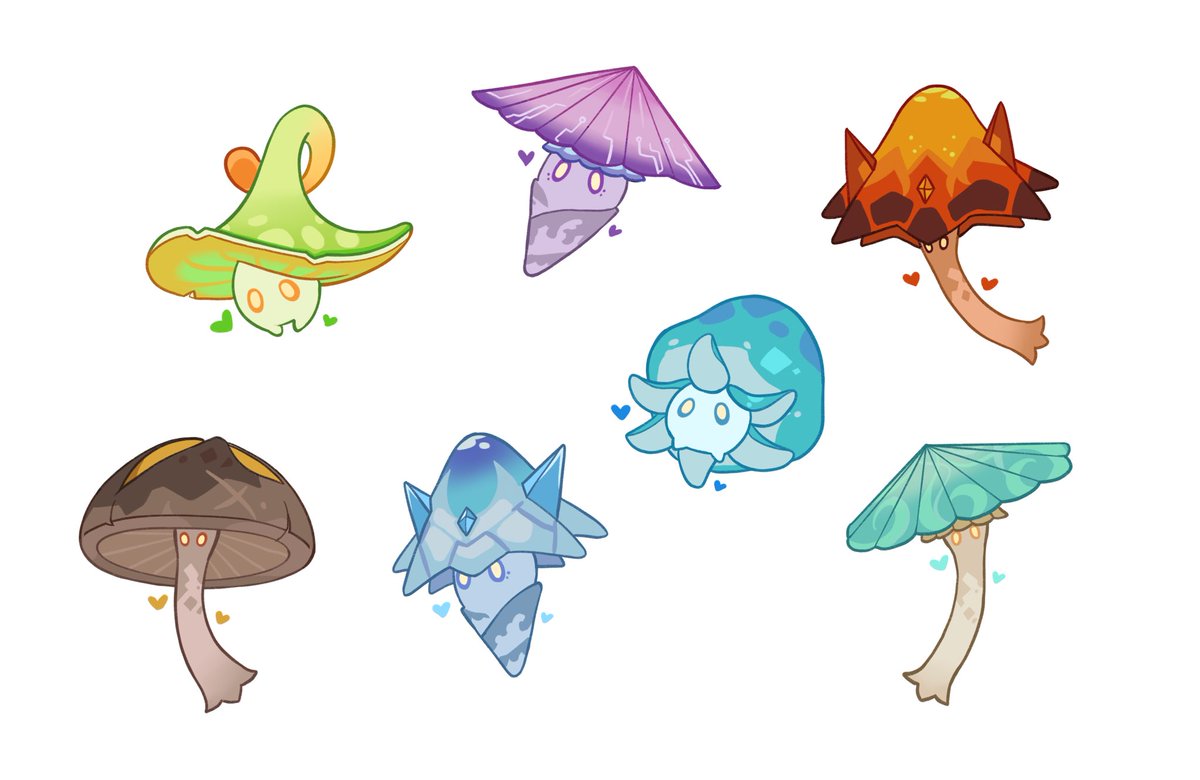 「mushroom friends :)#原神 」|💜pimu nyan!💜のイラスト