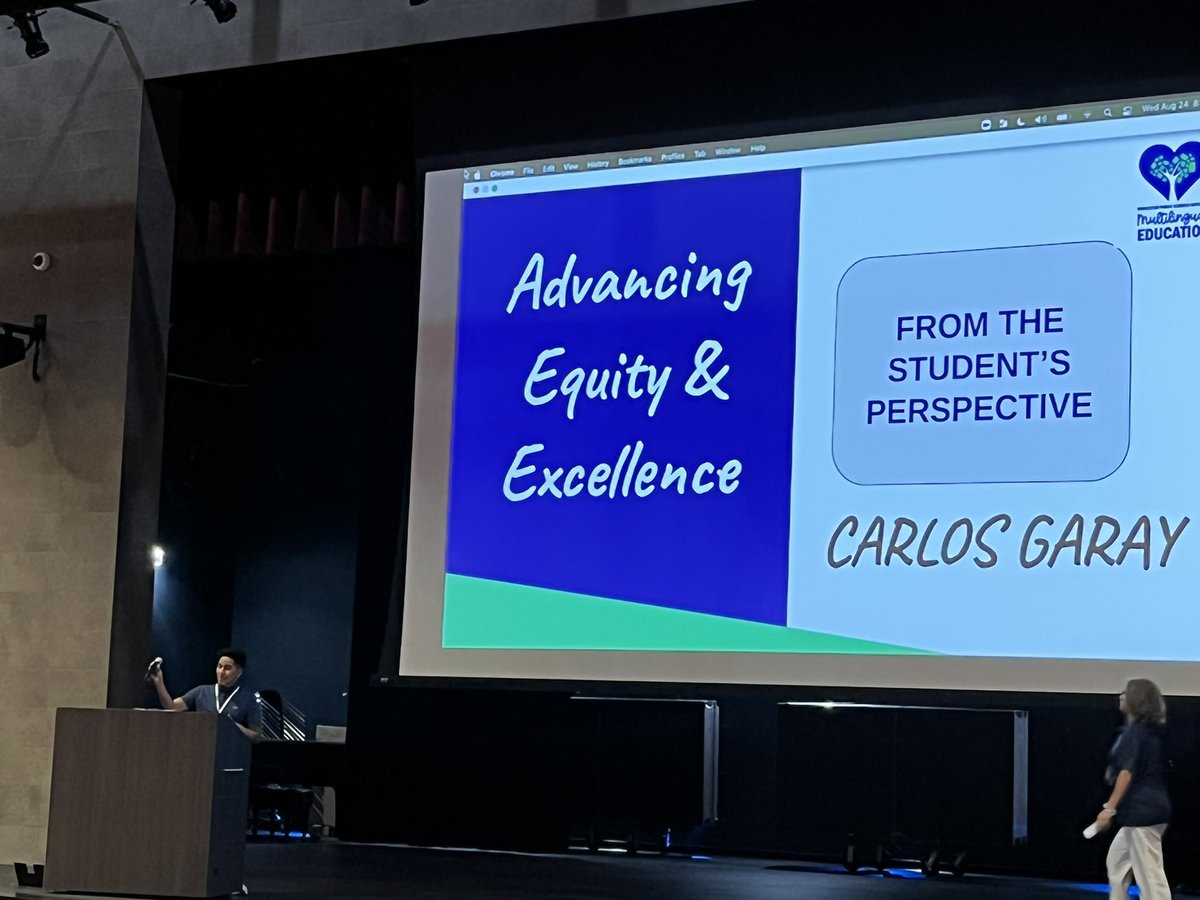 TimmaryL's tweet photo. Excited and primed to learn today at the WPS Embracing Multilingualism Conference. Inspired by one of our recent graduates: Carlos Garay. “Loving, and seeing and valuing our students for all their identities.” @worcesterpublic #embracingmultilingualism @OCPL https://t.co/NQtX2kucIb