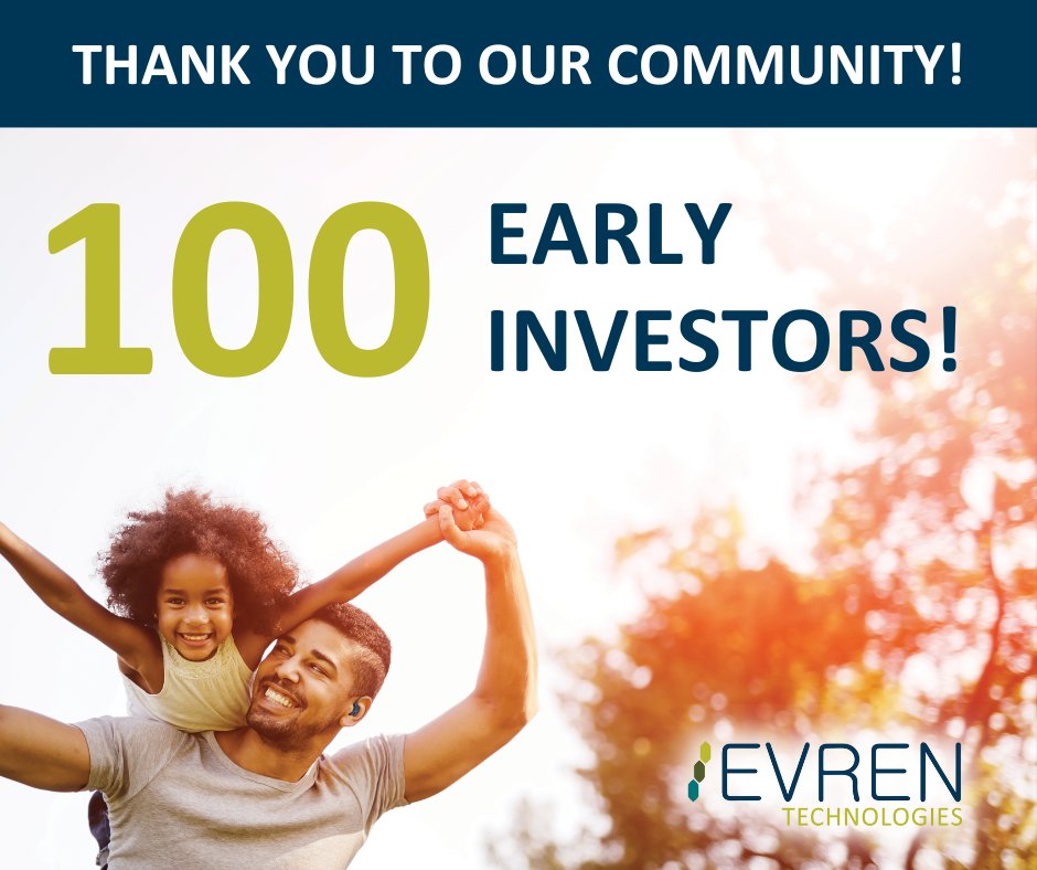 We are proud to announce we have welcomed our 100th early investor! 

Join them today on StartEngine and invest in a better way to treat PTSD.

Link: startengine.com/evren-technolo…

 #RiseAbovePTSD