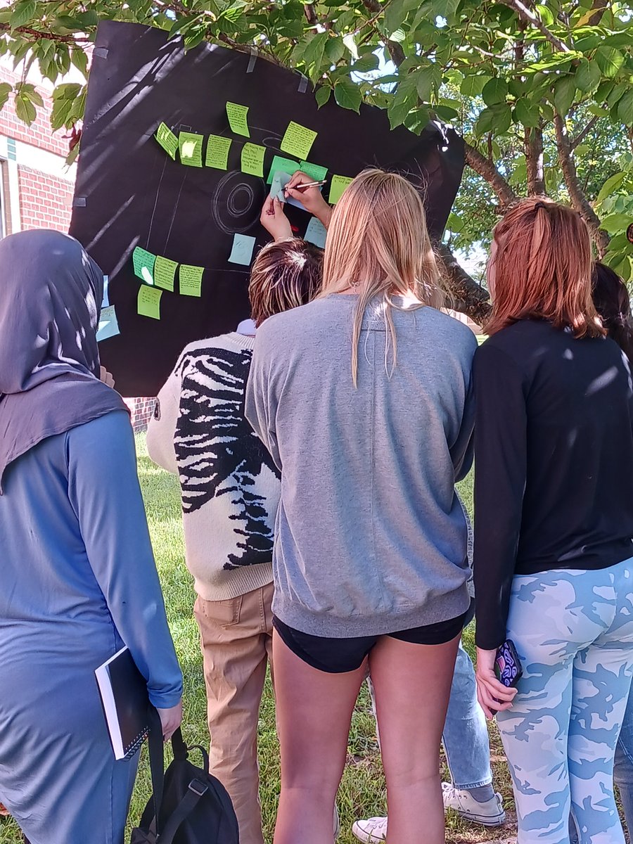 BuehlerMhs's tweet photo. Constellations of Social Consciousness: A worldview outdoor gallery walk to introduce the concept of social consciousness in our world literture class. Many connections made between what influences our world view &amp; bridging the world we see to the world we want to see. https://t.co/XXLGyemk0Q