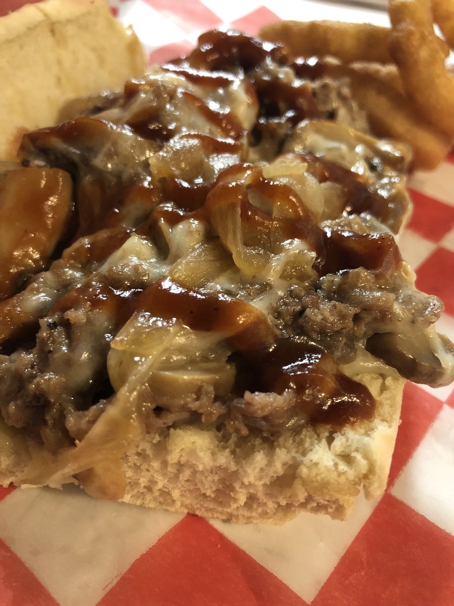 SpikesBoston's tweet photo. The “Pitbull” is back!  Our version of the Steak and Cheese sub served with mushrooms and sautéed onions.  Your choice of BBQ, Mayo, both or plain.  Get ‘em while they last—limited time only.#Allston #SpikeRules #spikesallston #lunch#dinner#snack https://t.co/3EzetNoC4o
