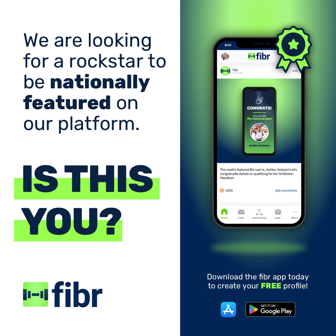 fibr_fit's tweet photo. At fibr, we recognize that the fitness industry is nothing without the individuals that make it so great. That is why we created the 𝗳𝗶𝗯𝗿 𝗳𝗲𝗮𝘁𝘂𝗿𝗲𝗱 𝘂𝘀𝗲𝗿 𝗮𝘄𝗮𝗿𝗱𝘀!🏆 

Submit your story to be nationally featured on our platform!
📲Link in bio https://t.co/E5zuC0k7no