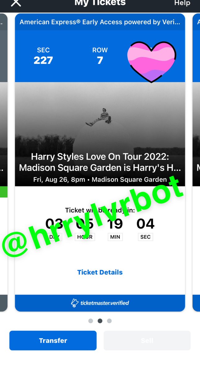 hrrylvrbot's tweet photo. selling 2 upperbowl tickets for hslot 8/26! Sec 227 row 7 seats 3 and 4. willing to negotiate! 🫶🏻🫶🏻 harry styles love on tour hslot msg nyc upperbowl https://t.co/u3IxS1Pj7L