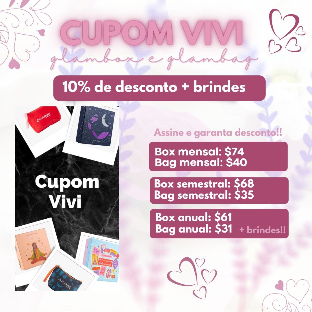 VIVIBAHIA's tweet photo. 🎀🎀𝘾𝙪𝙥𝙤𝙢 𝙑𝙄𝙑𝙄 🎀🎀- válido para  𝙂𝙡𝙖𝙢𝙗𝙤𝙭 𝙚 𝙂𝙡𝙖𝙢𝙗𝙖𝙜 - renovação e assinatura
https://t.co/JGlrExsTLv https://t.co/g7Rx5Uh1LK