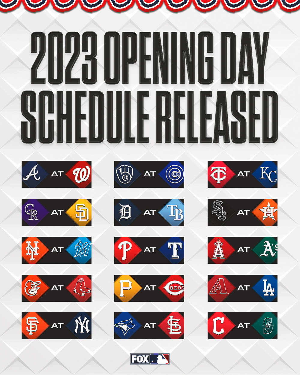 MLB 2023 schedule Opening Day on March 30  new format where all 30 teams  play each other  AS USA