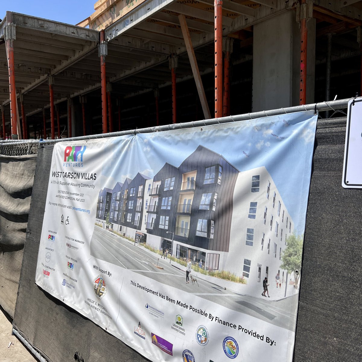 joeljohnroberts's tweet photo. Construction walk-through with our contractor, R.D. Olson, at West Carson Villas. Next year, 111 families and individuals who live on our streets today will move into their new homes. #MakingItHome https://t.co/zwkzirz1M9