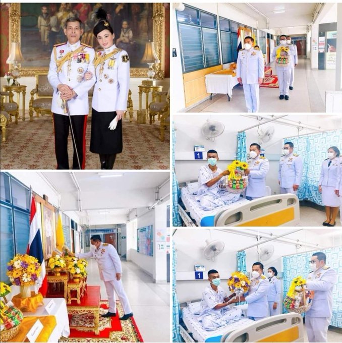 311Ict's tweet photo. 💛💜  ในหลวง​และ​พระราชินี​ โปรดเกล้าฯ​ พระราชทาน​ดอกไม้และตะกร้าสิ่งของ​พระราชทาน​ ให้แก่​ อส.ทพ.มะซูร เจ๊ะแล๊ะ เจ้าหน้าที่ทหารพราน กองร้อยทหารพรานที่ ๔๙๑๔ ที่ได้รับบาดเจ็บจากเหตุ​ความไม่​สงบ​ใน​พื้นที่​ จ.นราธิวาส https://t.co/Zot934ojqv