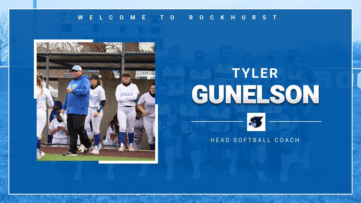 Let’s welcome our new Women’s Softball Head Coach Tyler Gunelson! 

Coach Gunelson is coming to Rockhurst from Barton Community College

<a href="/RockUSoftball/">Rockhurst Softball</a> is excited to have you! #GoHawks