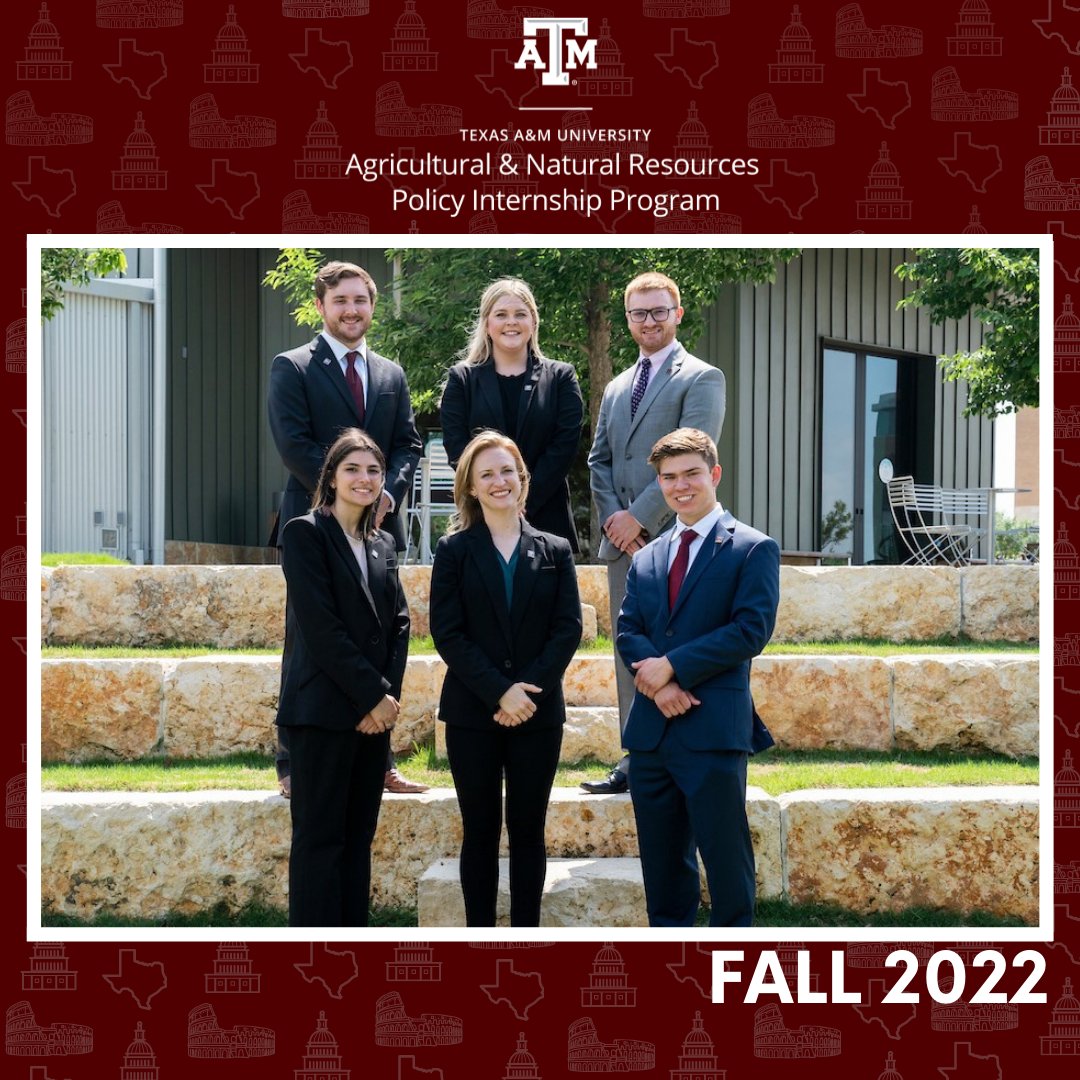 TamuANRP's tweet photo. Howdy to our Fall 2022 ANRP Interns! 👋

We wish them well as they head to DC this week to being their policy based internship! We look forward to sharing their stories and journeys soon! 

Read more about these impressive Aggies at https://t.co/qTnb88KaxP! 

#AggiesImpactPolicy https://t.co/sgntnVRLOm