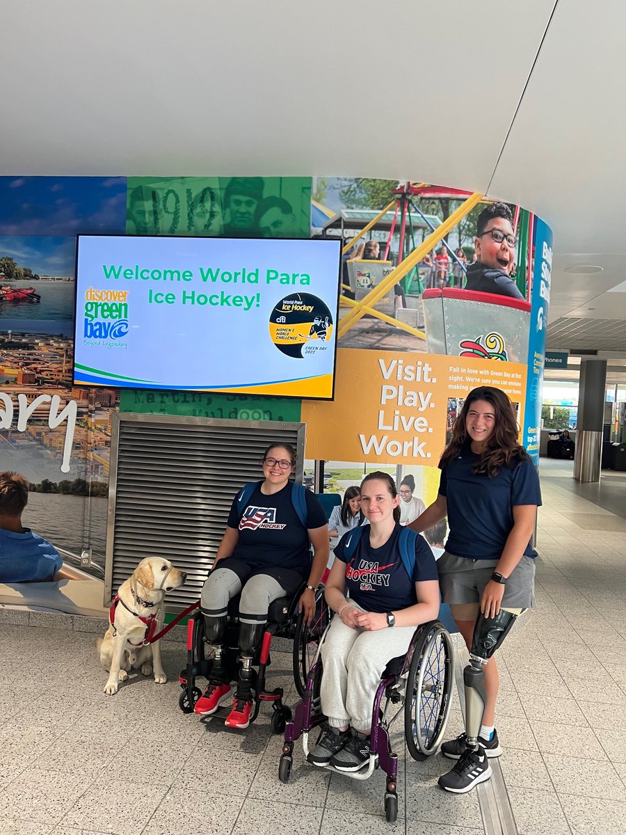 Welcome to Green Bay #TeamUSA! The teams have arrived for the inaugural Women's World Para Ice Hockey Challenge this weekend at the Cornerstone Community Center. You can catch the games live and free this weekend! <a href="/usahockey/">USA Hockey</a> <a href="/Paralympics/">Paralympic Games</a>