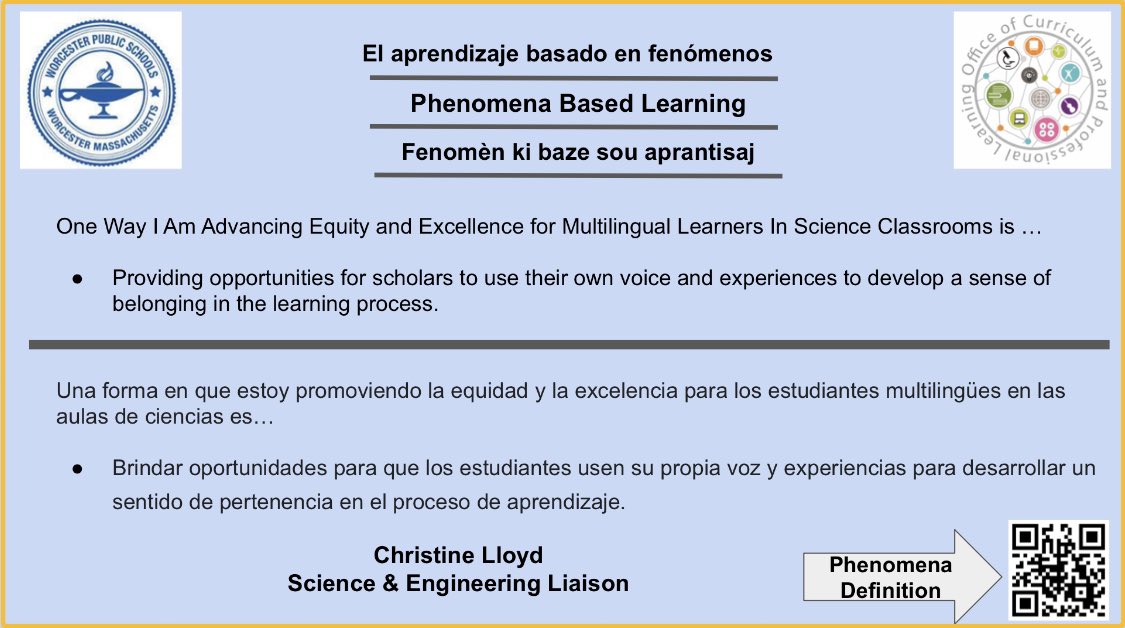 Getting ready to support #advanvingequityandexcellence with @worcesterpublic and @OCPLwps at the the 3rd annual #multilingualconference with #phenomenabasedlearning