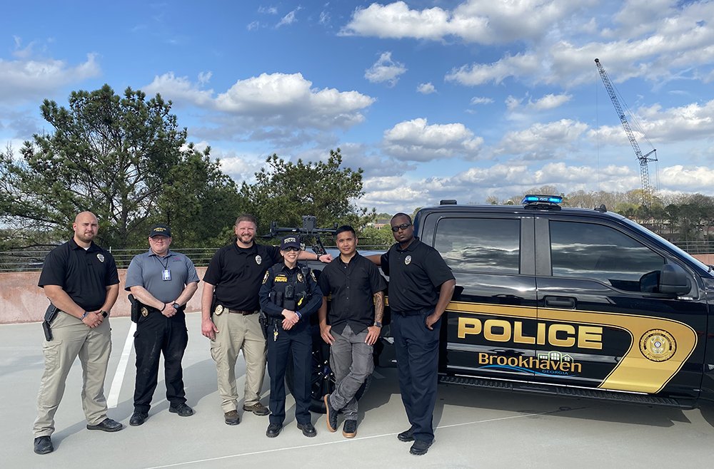 TheIACP's tweet photo. Incorporating drones into their emergency response, read how @BrookhavenGaPD launched a drone program to improve response times, avoid unnecessary officer diversions, better prepare for incidents, and create more positive community interactions: https://t.co/TmBaZB4Iao https://t.co/CPbgc7CIEn