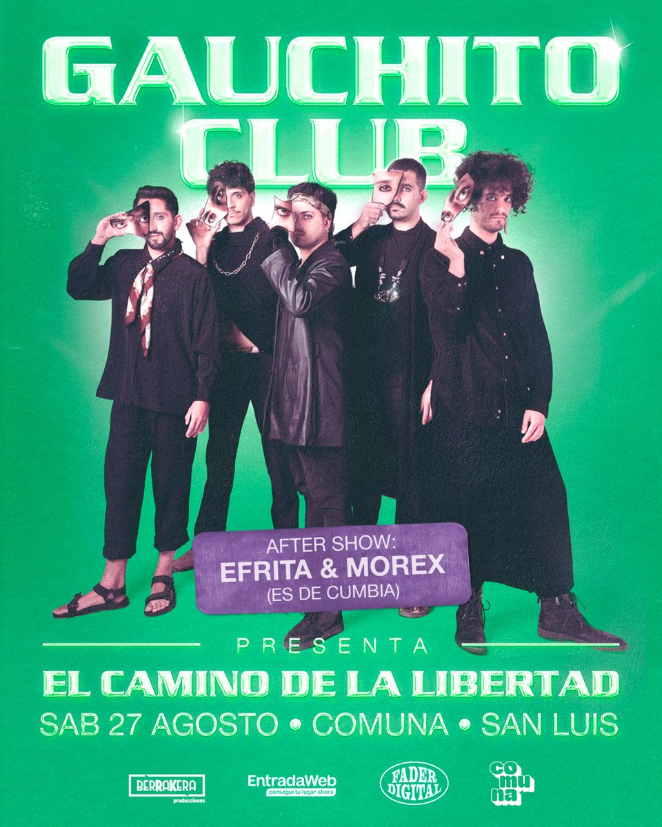ComunaClub's tweet photo. ❤️‍🔥 SORTEO FLASH GAUCHITO CLUB ❤️‍🔥

El sábado llega @GauchitoClub 🔥 una banda amiga que se las trae mal y pinta agasajar a 4 de ustedes pa que no se lo pierdan

SORTEAMOS 4 TICKETS

Para participar:
-Seguir a @ComunaClub
-RT a este Tweet

Sorteamos mañana 20.00hs 🥵 a darle! https://t.co/AqdFFmdNmg