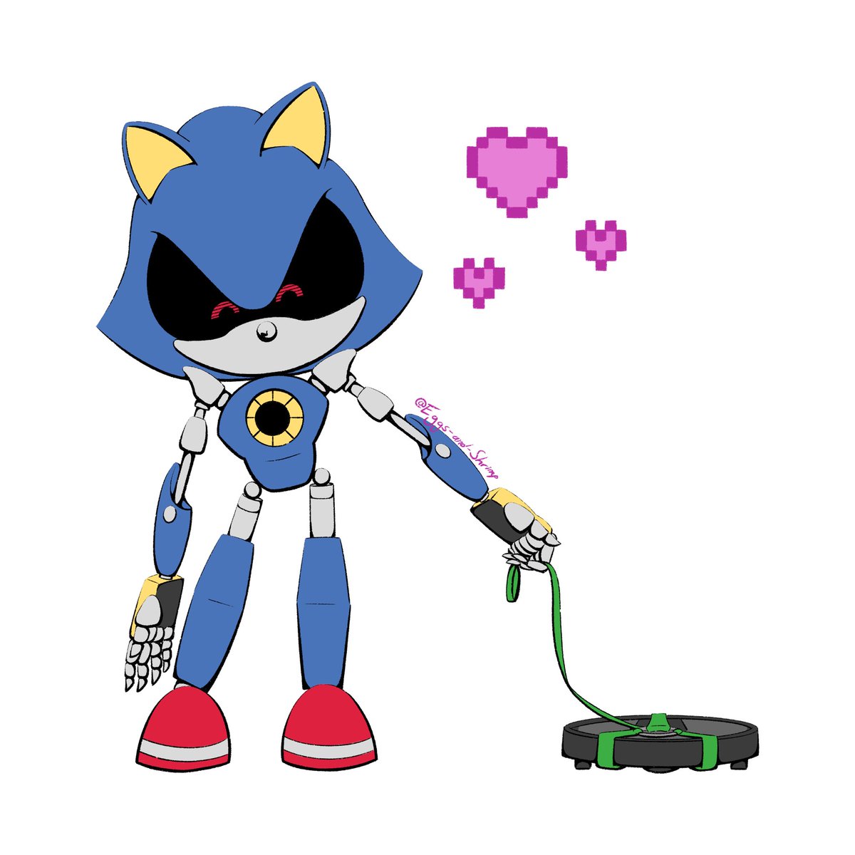 eggs_and_shrimp's tweet image. I’ve had this HC about Metal Sonic on my mind for a few days now :)