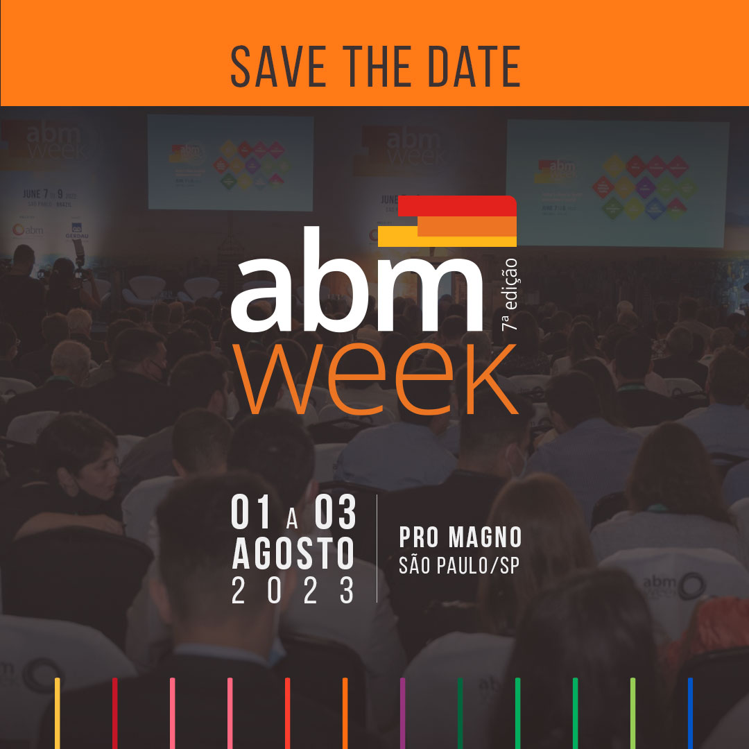 abm_brasil's tweet photo. Extra ! Extra! A ABM WEEK 2023 já tem data e local! Um dos maiores eventos técnicos-científicos da América Latina será realizado de 1/8 a 3/8, em SP. Então, já marca na agenda aí e se prepare! #abmweek #metalurgia #mineração #materiais #indústria #pesquisa #siderurgia https://t.co/iH6Fo48Bhz