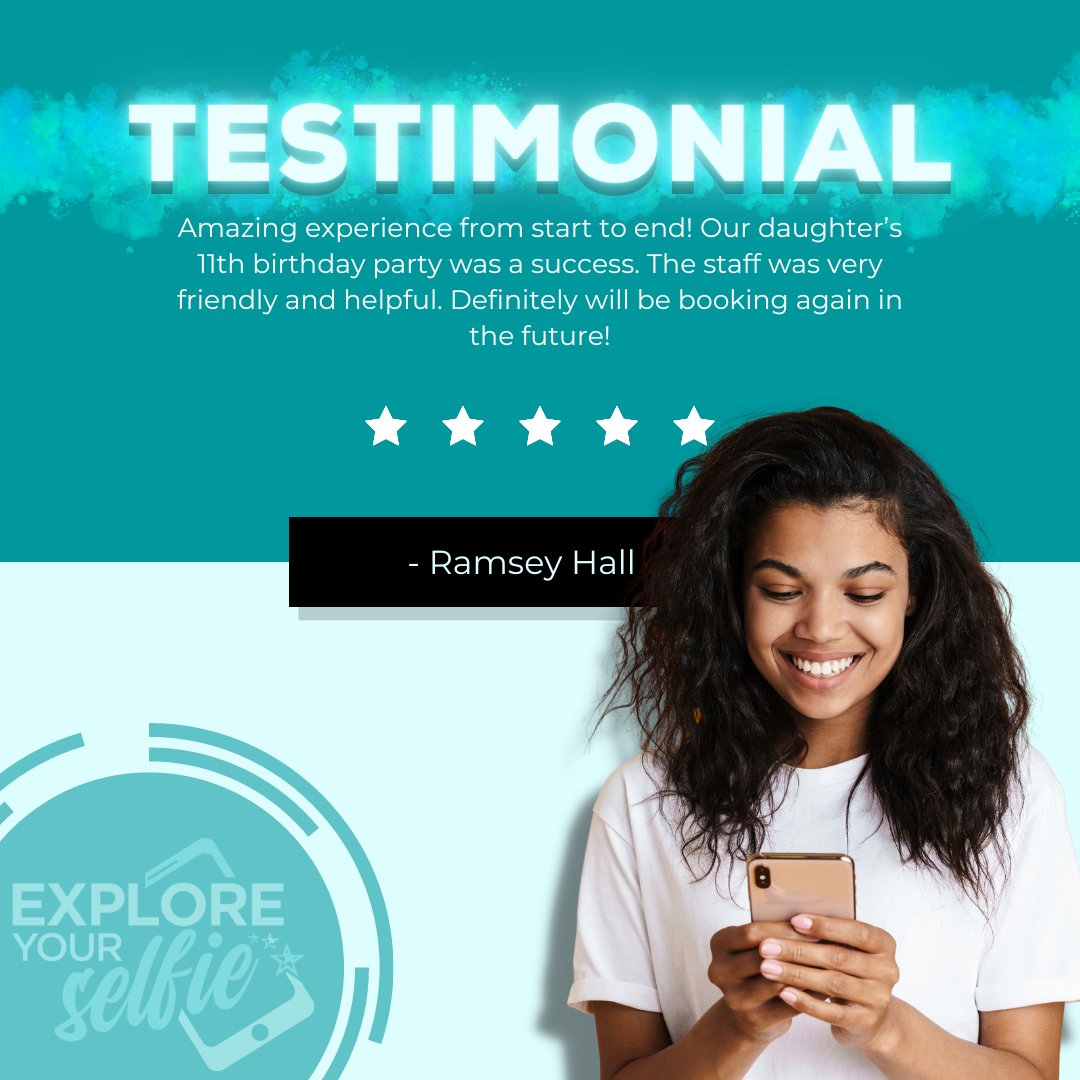 Testimonials like this make us 😊smile! Our main 🏆goal is to make sure that your party or event is ✨picture-perfect!

#exploreyourselfie #statesboro #eventspace #selfiemuseum #selfienation #selfie #party #events #statesboroevents