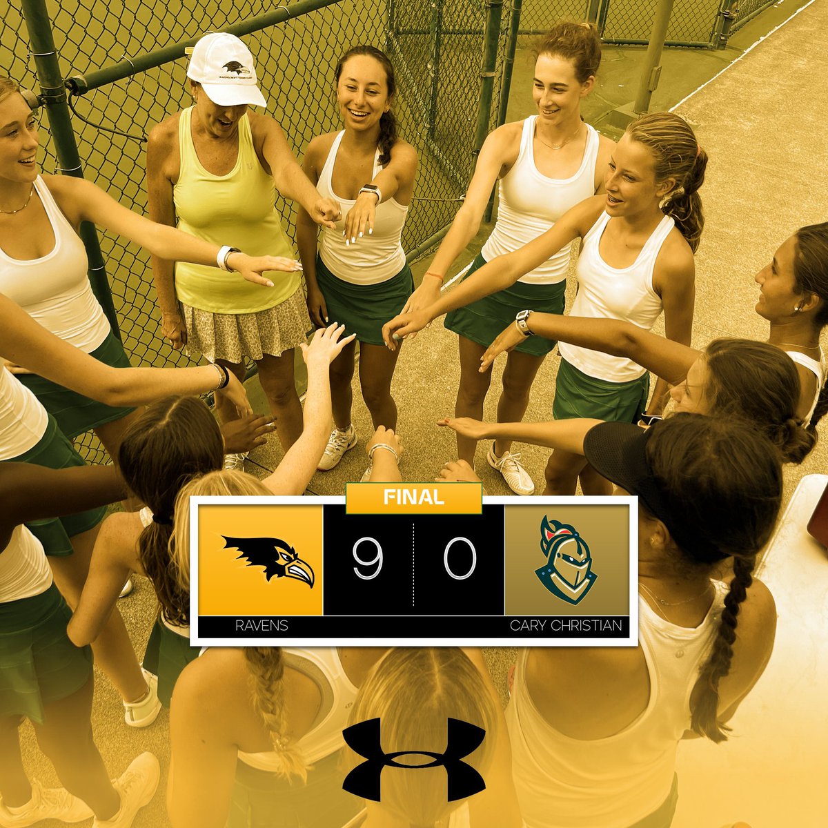 Girls Tennis with another dominating 9-0 win over Cary Christian! #GoRavens