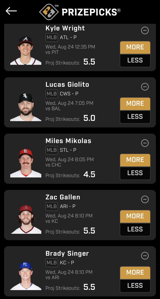 kjk_dfs's tweet photo. KJK DFS @PrizePicks @MLB Best Picks Video Ticket 8/24/22 ⚾️😈💰

⭐️ PRIZEPICKS: Use promo code: “KJKDFS” when you sign up today to receive an instant match bonus up to $100 on your first deposit! 💯 

#PlayerProps #PrizePicks #MLB #GamblingTwitter https://t.co/CQ24eCRMiH