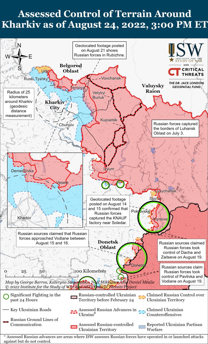 TheStudyofWar's tweet photo. #Russian forces have lost an area larger than Denmark since the high-water mark of their invasion of #Ukraine in mid-March and gained an area the size of Andorra (one percent of what they have lost) in the last 39 days. 3/
New w/ @criticalthreats: https://t.co/J8rWgxTO09 https://t.co/3syDtBFxq1