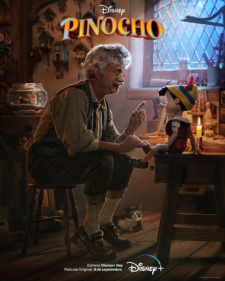 As_Cine2020's tweet photo. Les presentamos el póster oficial del Live Action de #Pinocho

#GranEstreno #8DeSetiembre #SoloEn #DisneyPlus🍿🎬🎥 

#AsCine https://t.co/BjFqmkLpQl
