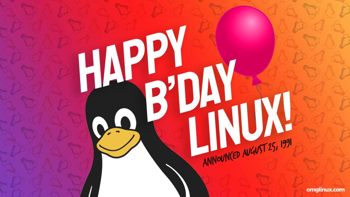 omgubuntu's tweet photo. Happy Birthday, Linux! It was this day 31 years ago that Linus Torvalds announced his "hobby" operating system — WHAT an impact it had – with no signs of slowing down! 🥳 https://t.co/OX8m2ffkzg https://t.co/sGBxsHrOV4