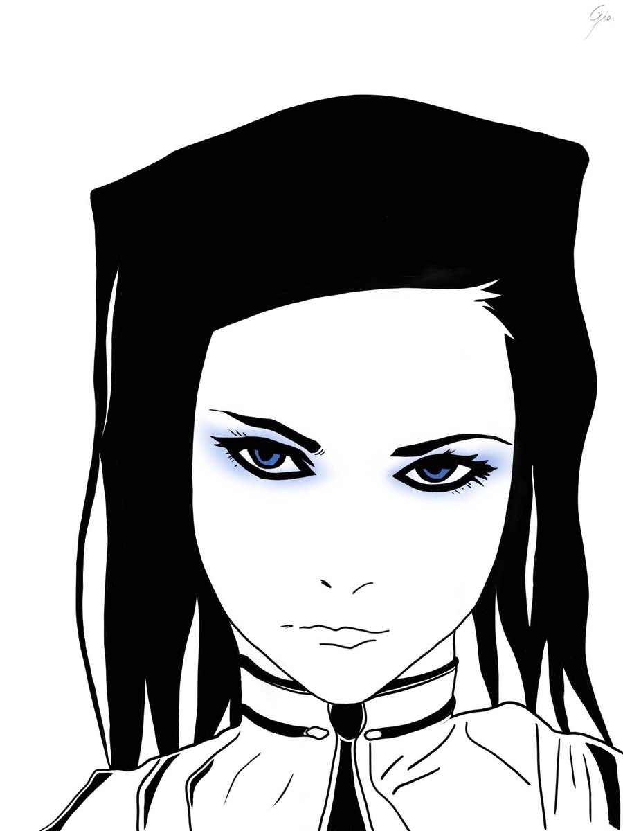 Trying another drawing style, here is Re-I Meyer from #Ergoproxy , a cyberpunk-like anime! Some new learning on the eyes and the glance #anime #AnimeArt #drawing