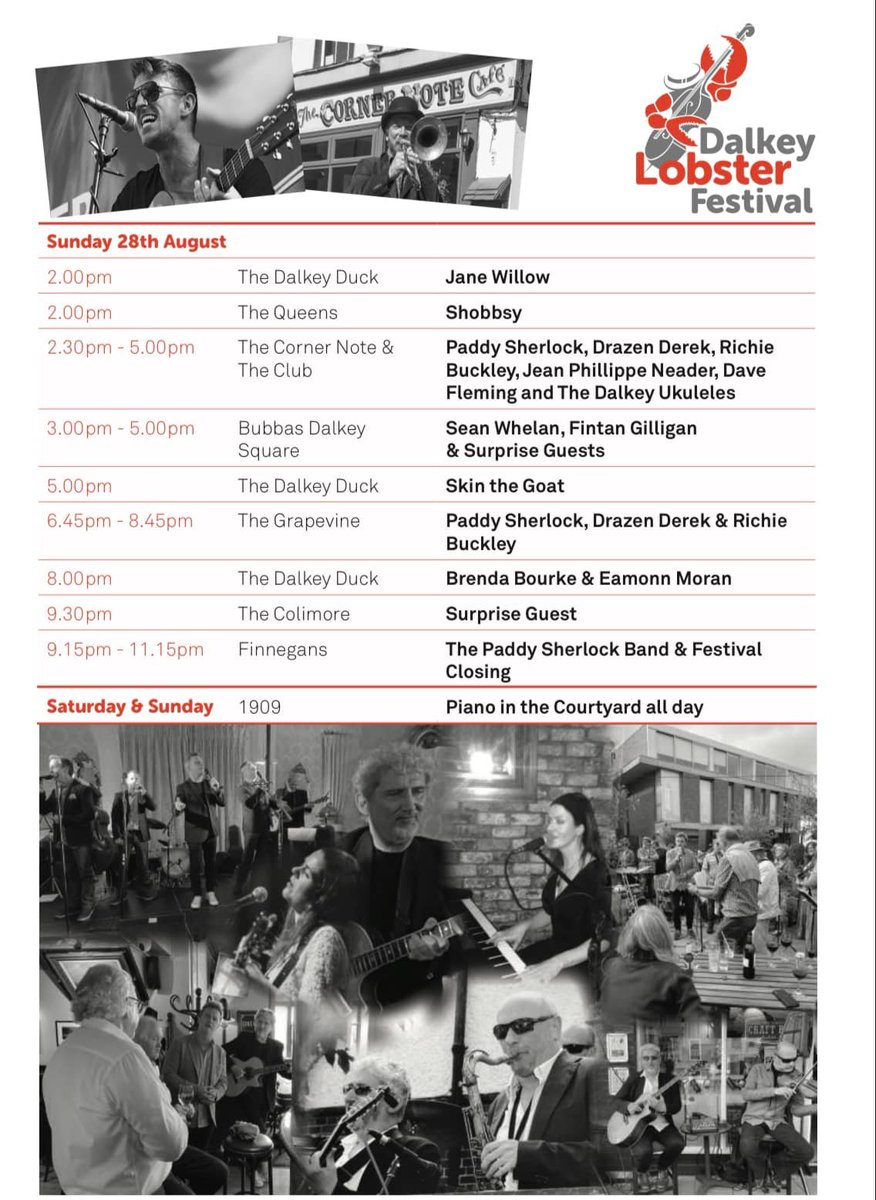 Wondering where our various events will be held?
We've got a detailed #DalkeyLobsterFestival map and list of acts and events at dalkeylobsterfestival.com/dalkey-busines…. 

Our Main stage LIVE Demo events will be taking place at the #LobsterVillage at <a href="/TramyardDalkey/">The Tramyard</a>.