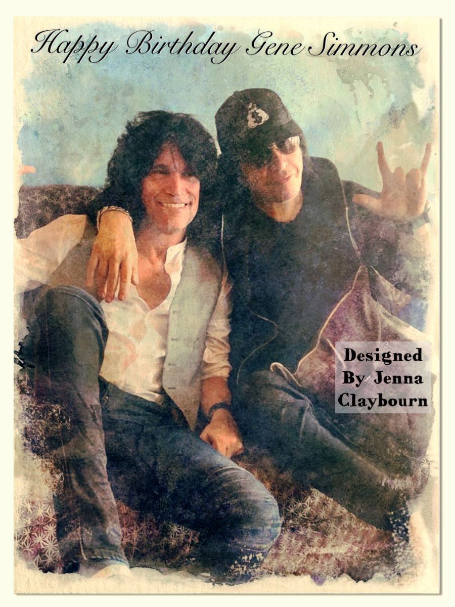 My artwork designed by me and happy birthday Gene Simmons  