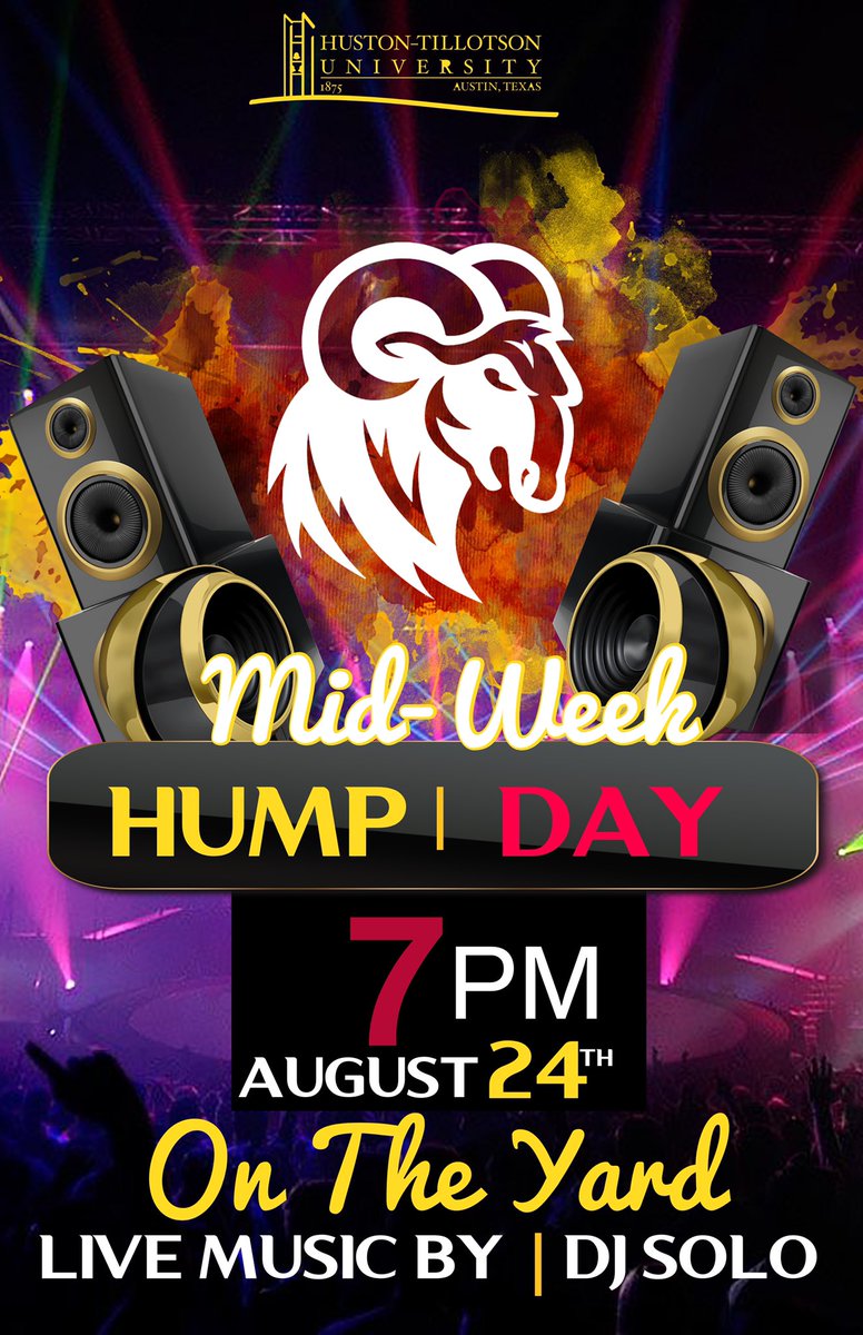 HustonTillotson's tweet photo. Monday ☹️ Tuesday 🙁 🗣HUMP-DAY 🐪🙃!!!! RAMs!!!! ARE YOU REAAADDYYY??!!!!! 

It’s going down ⬇️ or is it up ⬆️ 🤔 BEAT US THERE, don’t meet us there, TONIGHT!!! 7-11 pm. WE LOVE #DJSOLO 📀🎧on the 1s and 2s! You don’t want to miss this!!! 

#HTWW22 #BeIDEAL #beHT #LeadHT https://t.co/fUde7rdJmh