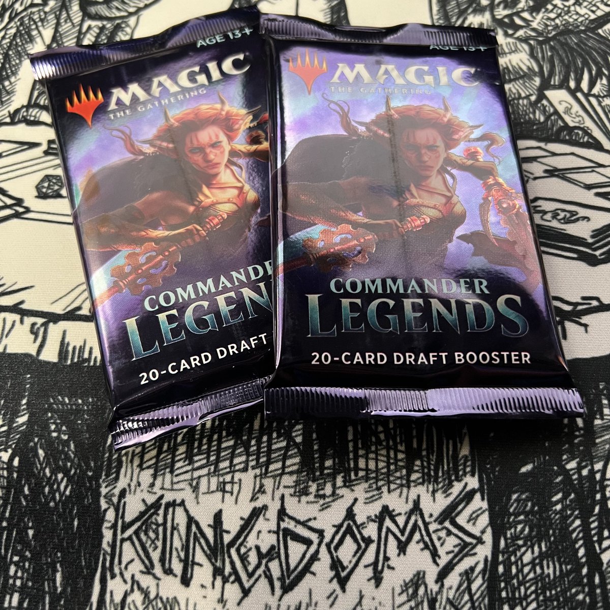 Like, retweet the above tweet, and
Follow <a href="/kingdoms_tv/">Kingdoms</a> and <a href="/BobbieChristxne/">⚘Bobbie-Christine Brewer ⚘</a> 
for a chance to win these Commander Legends booster packs!
2/2