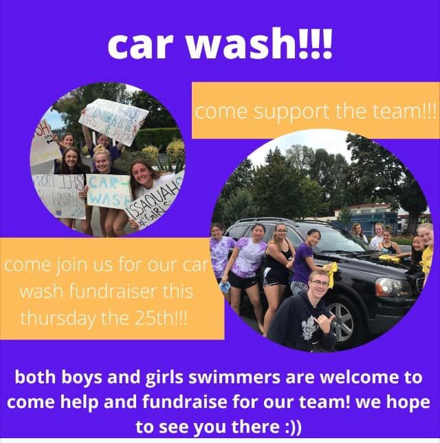 CAR WASH!!!!!!! Come support the Issaquah High School Swim Team tomorrow 12-3pm at Bake’s!!!