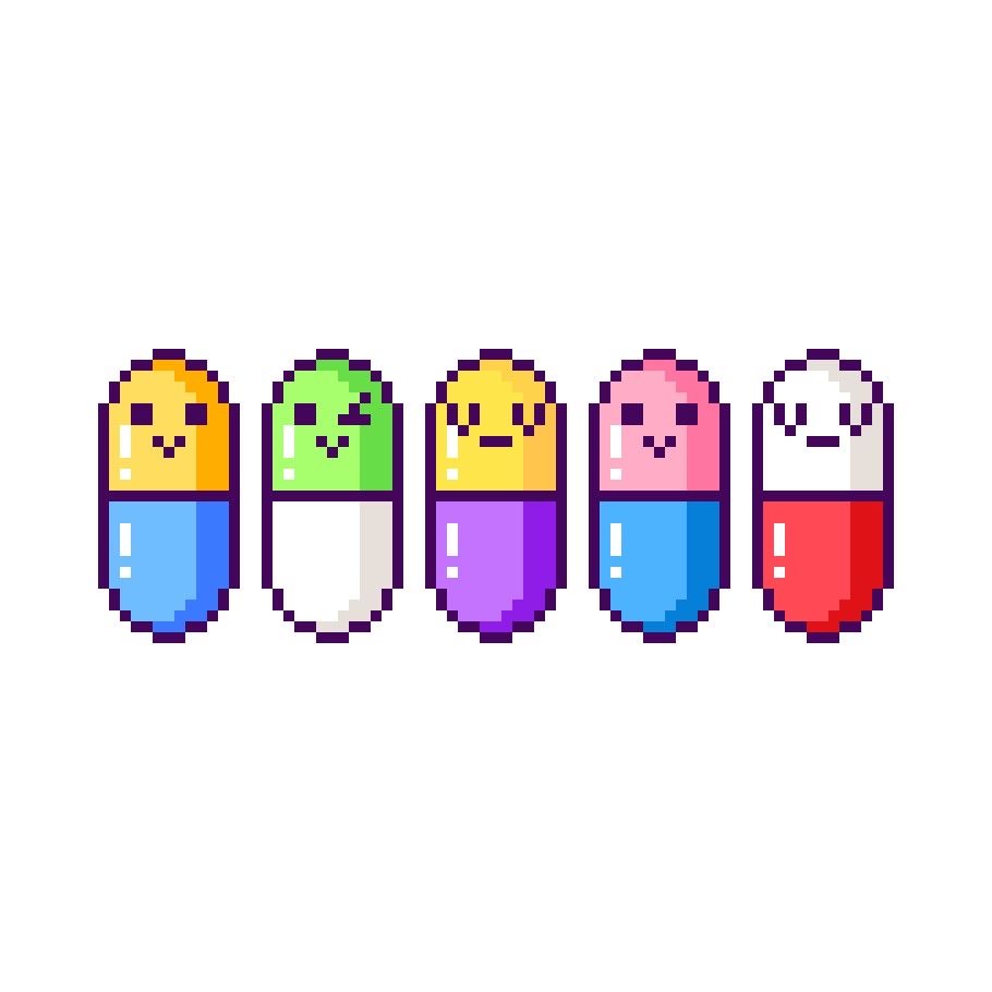 LouLouCheecher's tweet photo. Cute little pixelated pills. Found on Pinterest.
#perlerbeadpatterns #kandipatterns #pixelart #pinterest #fairuse #perler #hamabeads #artkalbeads #hama #artkal #fusebeads #fusebeadpatterns #meltybeads #koruptidperlers #beadart #sprites #kandi https://t.co/JXQIdtDZhM
