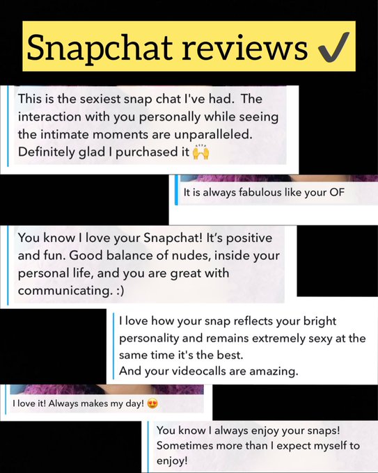 Some Snapchat reviews from my amazing snap friends 🥹 https://t.co/5RwZYgKOow
