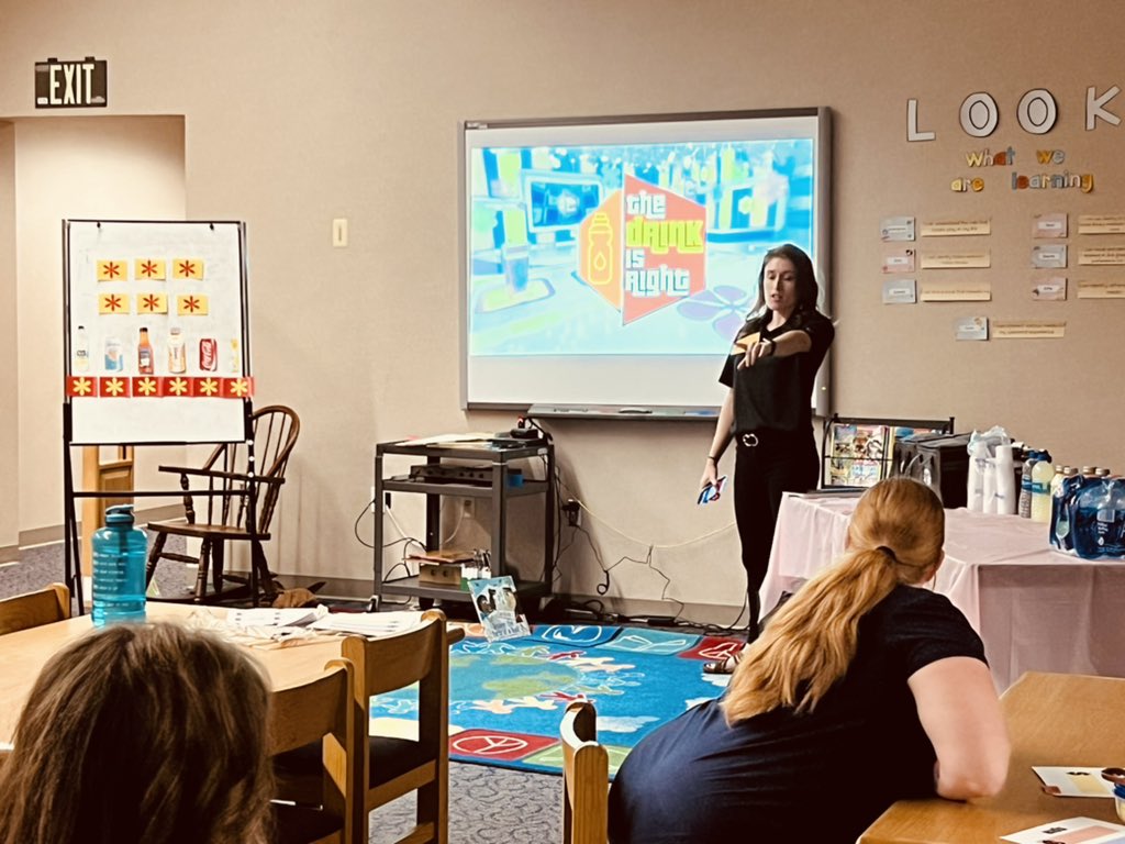 Erwin13Alicia's tweet photo. Rhoades staff had such fun participating in The Drink Is Right with our #waynewellness coaches, as a way to learn about healthy hydration options! @WayneTwpSuper @BrittonAWayne https://t.co/KdoCNCmBs3