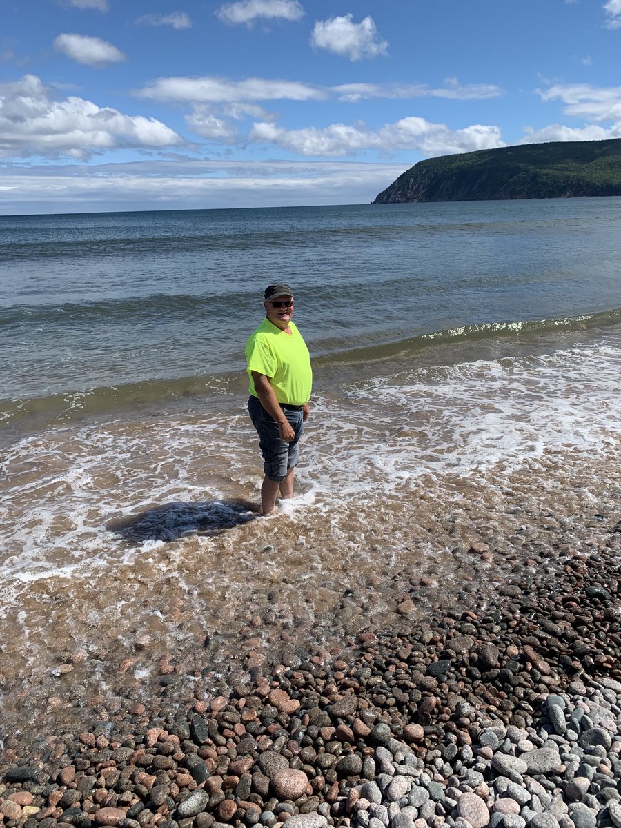 Got off the bike to dip my toes in the Atlantic Ocean the other day.