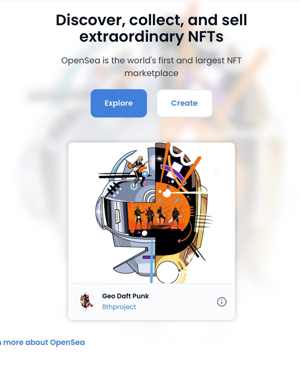 Opensea main page 🤯🤯🤯🤯 
Thanks a million 

LFG📈