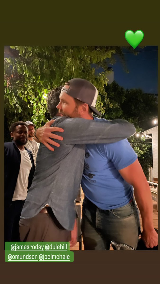 INSTAGRAM: Last night's love fest 🍍 💚 <a href="/Omundson/">🇺🇦Timothy Omundson🇺🇦</a> @nelsonKirsten <a href="/DuleHill/">Not the actor known as Dulé Hill</a> <a href="/JamesRoday/">James Roday Rodriguez 🍮</a> <a href="/joelmchale/">Joel McHale</a>. #Psych - <a href="/maggielawson/">Maggie Lawson</a> and @nelsonKirsten IG instagram.com/magslawslawson instagram.com/nelsonkirsten/