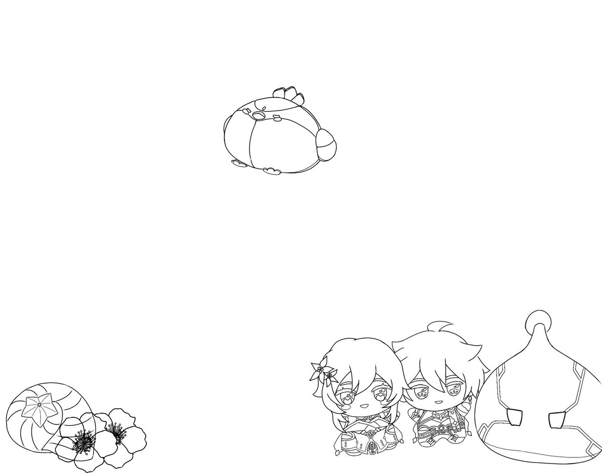 KittahtheWolf95's tweet photo. #WIP #LINEART #DigitalArt #Ibispaint #Monyan #Kittaglia #Slimes (plush) #Anemo #Hydro #Cryo #Dendro #Pyro #Geo #Electro #Lumine #Aether (chibigurumi) and implied #chilumi (;3 slimes) https://t.co/Dllz26iEYh