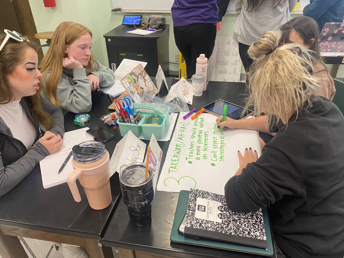 BethPesnell's tweet photo. Set up and started science notebooks today as we discussed our perceptions about science/scientists. #drawascientist #stillholdstereotypes #changingthenarrative @ksuedcats @KSUCollegeofEd https://t.co/AjwaLqAOP7