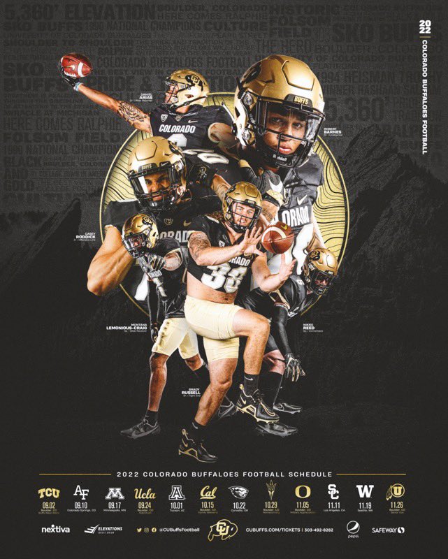 Buffs, your 2022 schedule poster is here 🔥 #GoBuffs | #CUlture 🦬