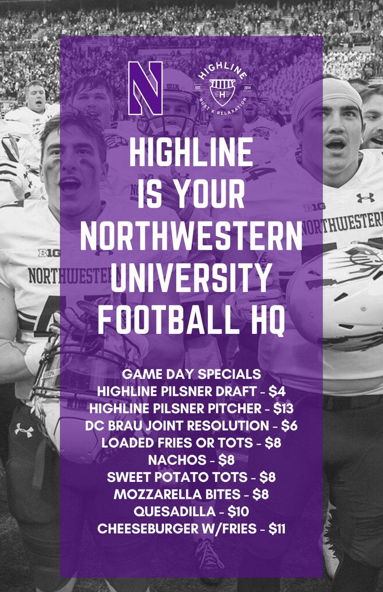 NUClubDC's tweet photo. Join your fellow DMV Wildcats at one of two game-watch locations Saturday:

Highline RXR
2010 Crystal Drive
Arlington, VA 22202
 
Rock Bottom Brewery
7900 Norfolk Ave
Bethesda, MD 20814

Kickoff is at 12:30 PM vs. Nebraska in Dublin, Ireland. Go 'Cats! https://t.co/E5RdRFhke0